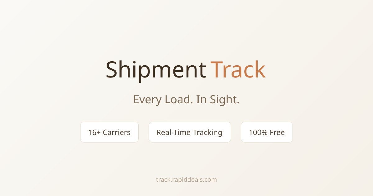 ShipmentTrack - Every Load. In Sight. | Real-Time Freight Tracking